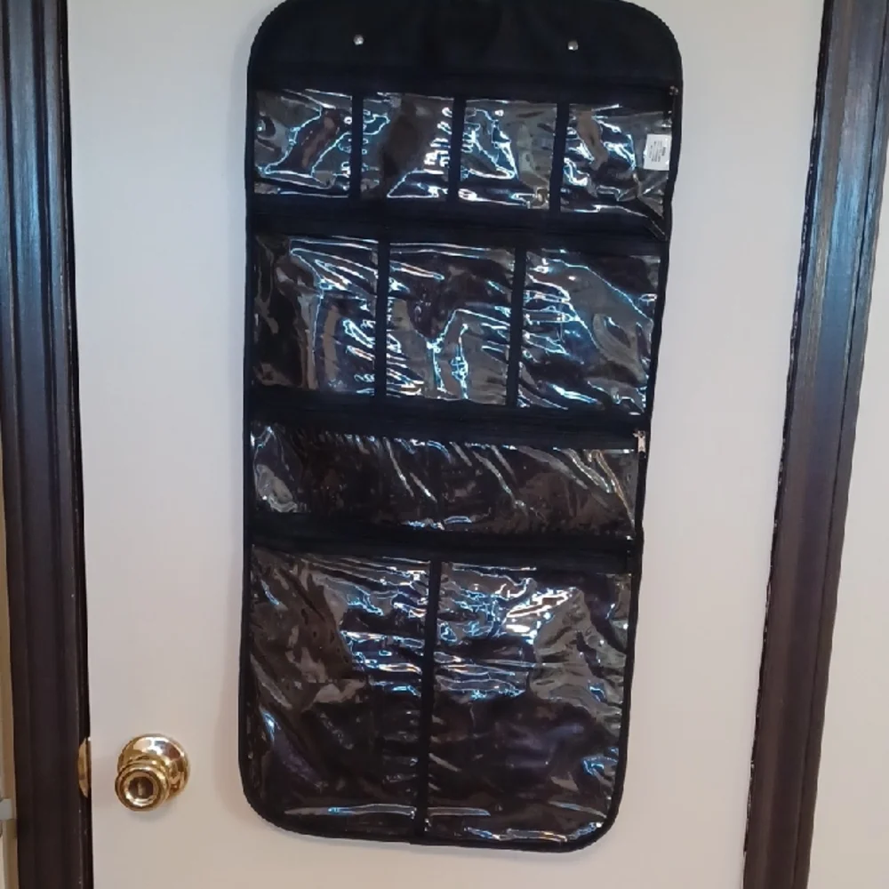 totes Black Over-the-Door Organizer with Clear Pockets
